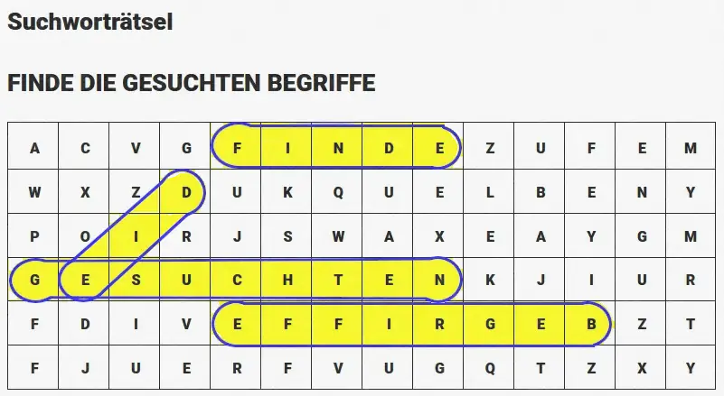 Suchworträtsel bringen die grauen Zellen in Schwung